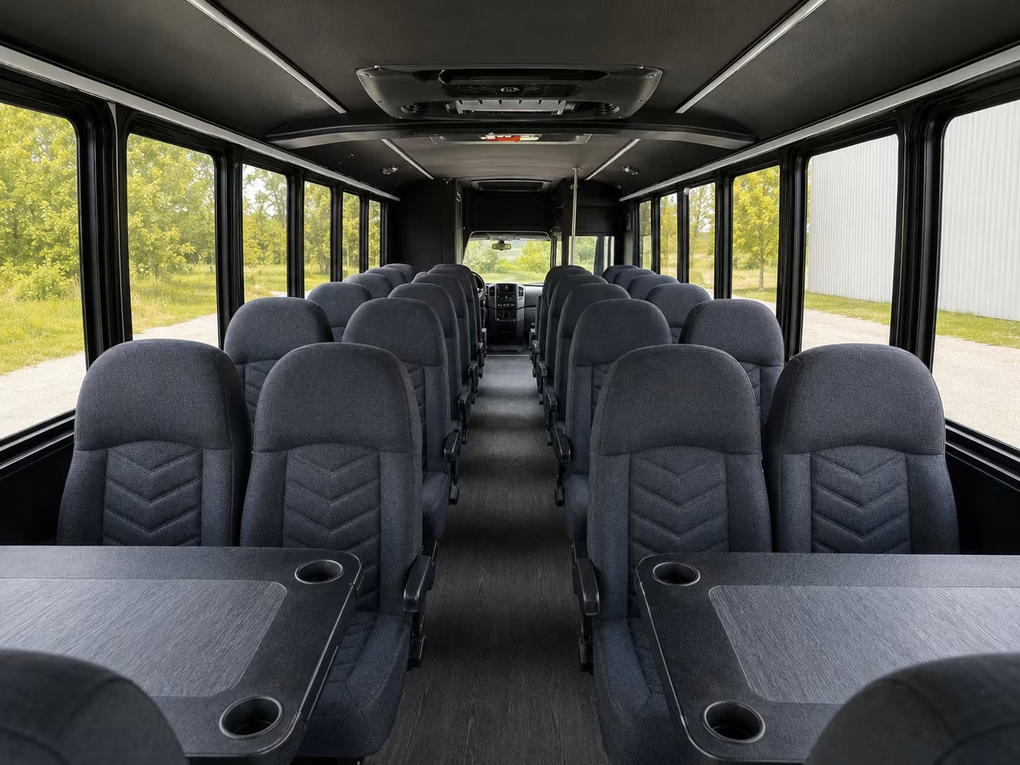 15 passenger minibus interior