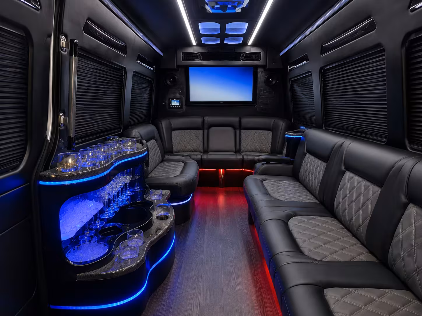 bus rental options for upland trips
