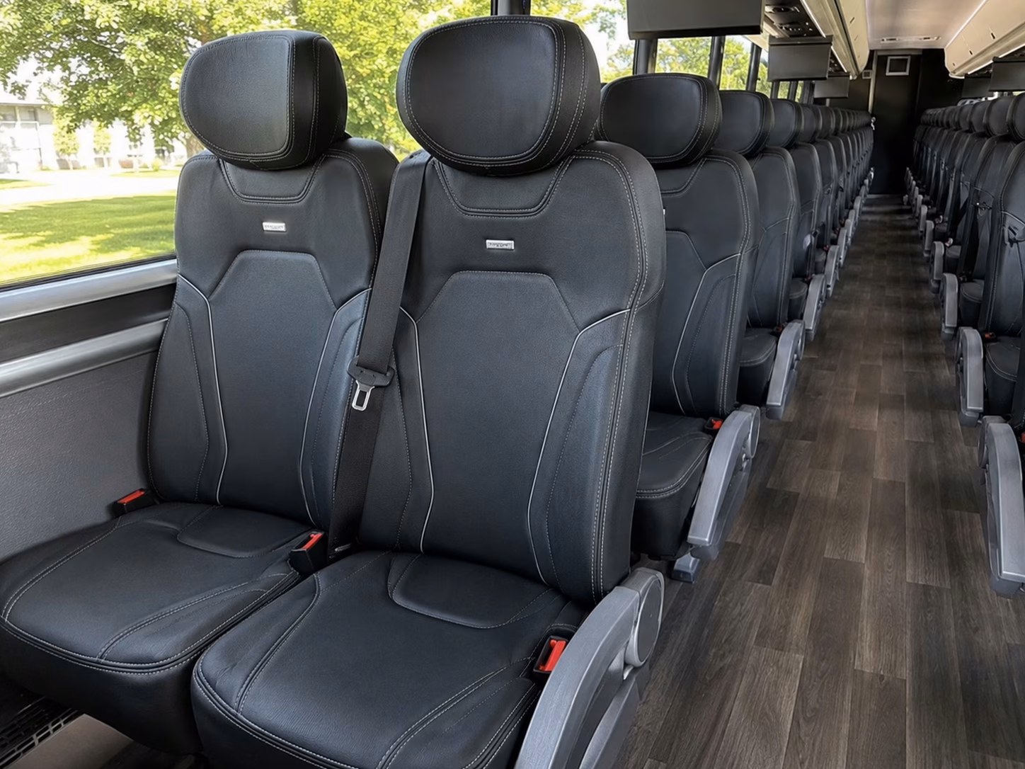 upland charter bus rental inside