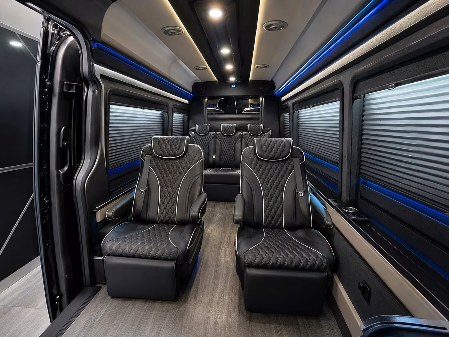 upland remote parking lot shuttle buses for warehouses